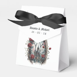 Caja Para Regalos Castillo de Fantasía Oscura Ventana Gótica Boda