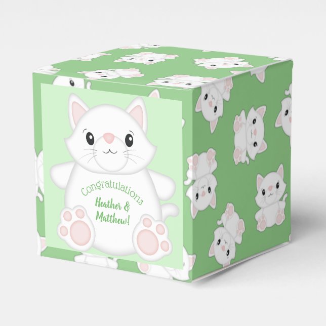 Caja Para Regalos Cat Baby Shower Kitty (Costado Anverso)