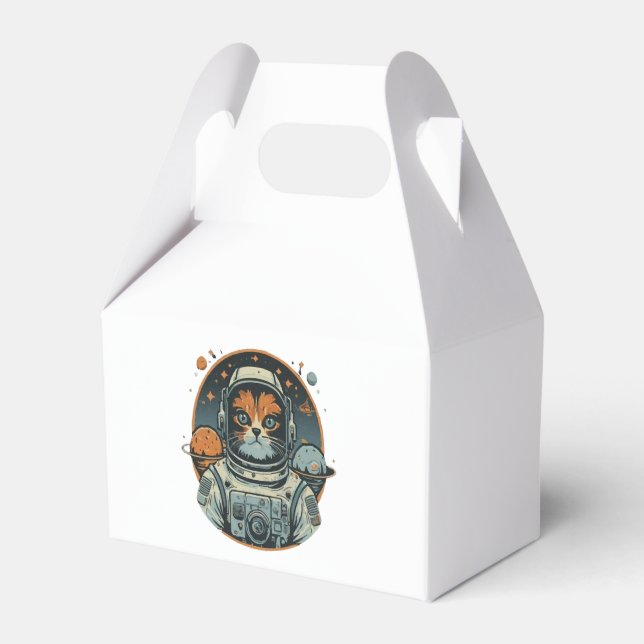 Caja Para Regalos Cata-astronauta en Asteroides (Front Side)
