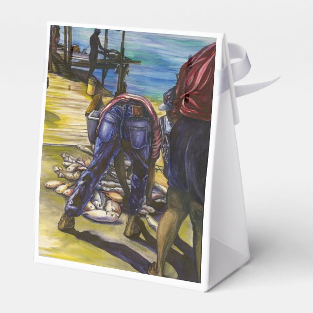 Caja Para Regalos Catch de la mañana, isla del puerto (Reverso)