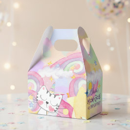 Caja Para Regalos Caticorn meow-gical cumpleaños Favor Box