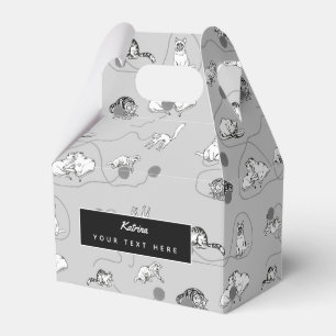 Caja Para Regalos Cats Cutos Jugando Y Siendo Un Patrón Mal