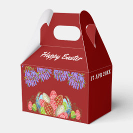 Caja Para Regalos Caza de Huevos de Pascua Acuarela Lilac florece la