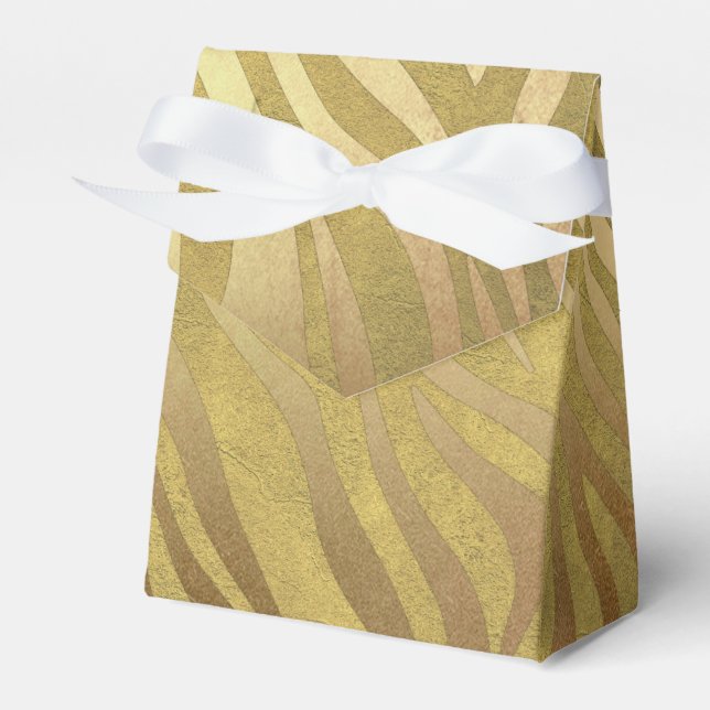 Caja Para Regalos Cebra dorada zebra zebra jungla Safari Glam (Front Side)