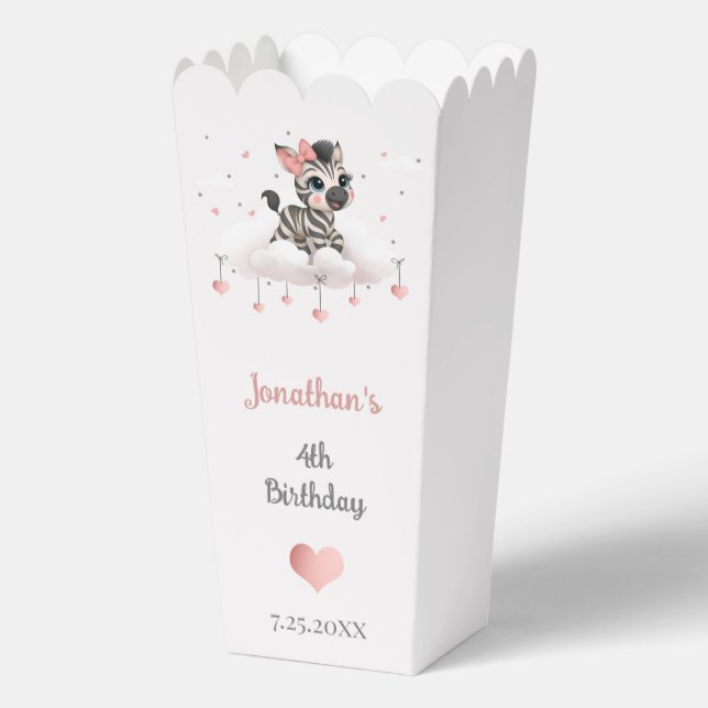 Caja Para Regalos Cebra pequeña adorable  (Anverso)