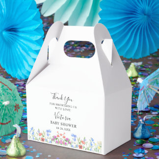 Caja Para Regalos Celebración de Baby Shower con Flor Silvestre Mult