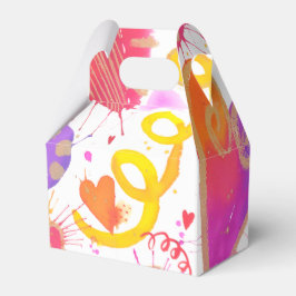 Caja Para Regalos Celebración De Los Corazones De Las Acuarelas De A