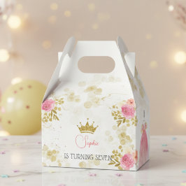 Caja Para Regalos Celebración real cumpleaños de princesa rosa