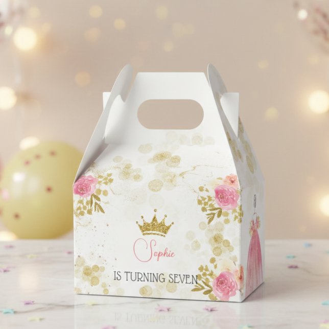 Caja Para Regalos Celebración real cumpleaños de princesa rosa (Subido por el creador)