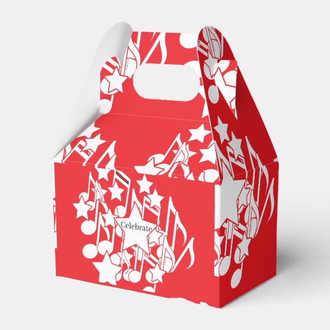 Caja Para Regalos Celebrar frontón decorativo rojo (Front Side)