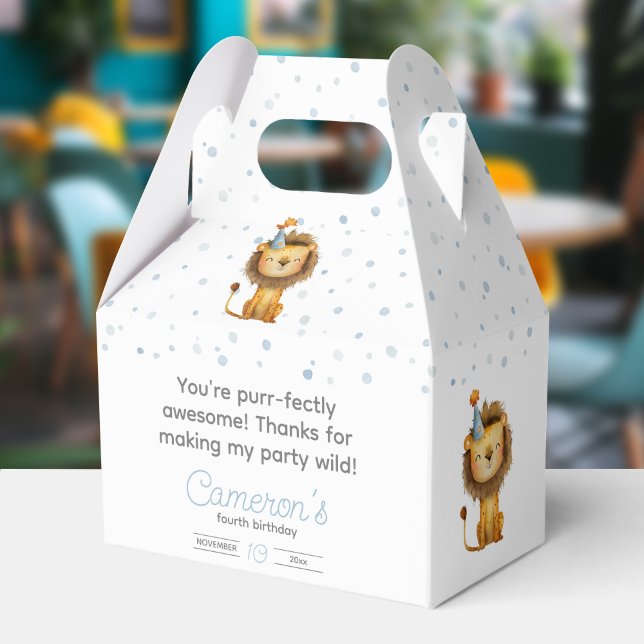 Caja Para Regalos ¡Celebren con un rugido! Cumpleaños del león del n (Subido por el creador)