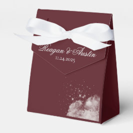 Caja Para Regalos Celestial Burgundy Starlight Favor Boxs