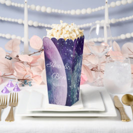 Caja Para Regalos Celestial Purple Galaxy Moon Wedding 