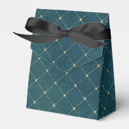 Caja Para Regalos Celosía dorada y verde azulado