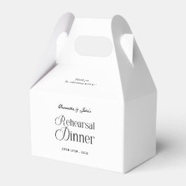 Caja Para Regalos Cena de Ensayo Chic Moderno Gracias