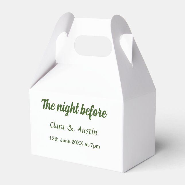 Caja Para Regalos Cena de ensayo la noche anterior simple mínimo m (Front Side)