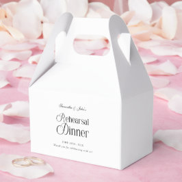 Caja Para Regalos Cena de Ensayo Moderno Chic Gracias