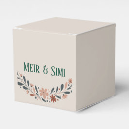 Caja Para Regalos Cena floral verde Favor Box