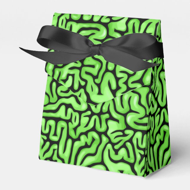 Caja Para Regalos Cerebros verdes de Halloween (Front Side)