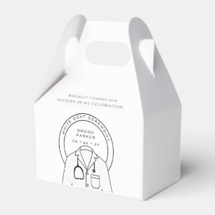 Caja Para Regalos Ceremonia de Abrigo Blanco Personalizado Gracias