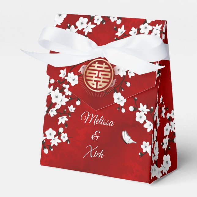 Caja Para Regalos Ceremonia de té chino con flores de cerezo (Front Side)