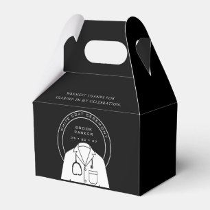 Caja Para Regalos Ceremonia personalizada de Abrigo Blanco Negro Gra