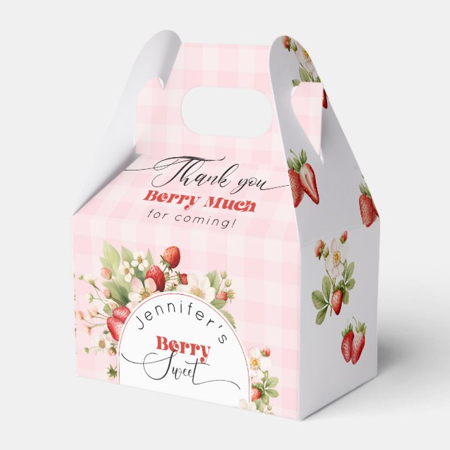 Caja Para Regalos Cereza de fresa dulce cumpleaños (Front Side)