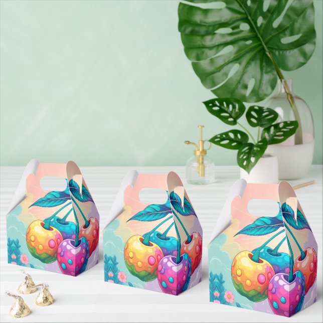 Caja Para Regalos Cerezas de colores (Múltiple)