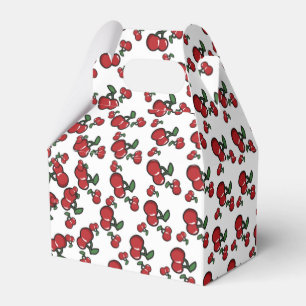 Caja Para Regalos Cerezas Rojas Favor de Fiesta de Cumpleaños