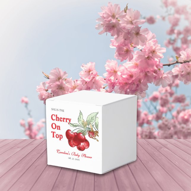 Caja Para Regalos Cerezo rojo único en la ducha del bebé (Subido por el creador)