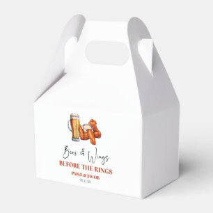 Caja Para Regalos Cerveza y Alas Antes de la Cena de Ensayo de Los A