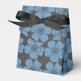 Caja Para Regalos Chalkboard de Rosas salvajes azules