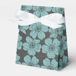Caja Para Regalos Chalkboard de Rosas Verde azulados salvajes