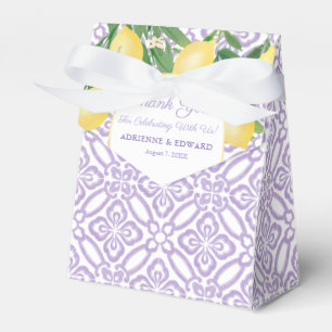 Caja Para Regalos Champán de Limones Elegantes Lavanda para Baby Sho
