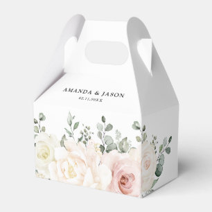 Caja Para Regalos Champán Ivory Rubor Boda de la vegetación floral r