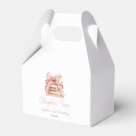 Caja Para Regalos Chapter Two Pink Bow Books 2nd Birthday Party