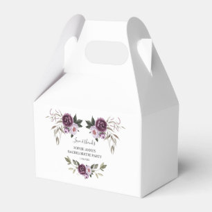 Caja Para Regalos Charm Purple Pink Floral Gold Bachelorette