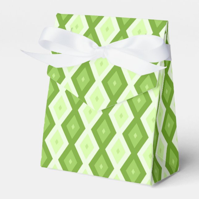 Caja Para Regalos Chartreuse green diamond pattern (Front Side)
