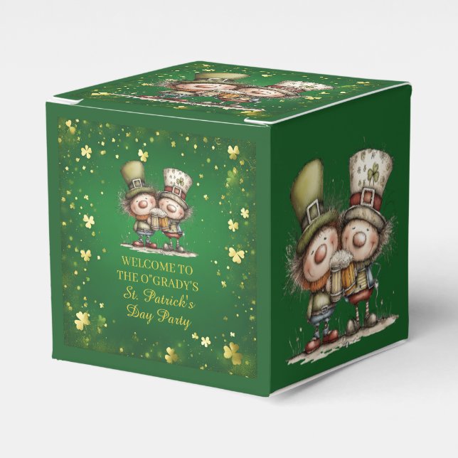 Caja Para Regalos Cheerful St. Patrick’s Day Party Illustration (Costado Anverso)
