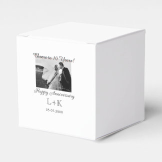 Caja Para Regalos Cheers to 10 Years happy anniversary add photo dat
