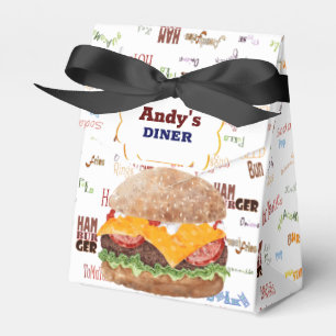 Caja Para Regalos Cheeseburger BBQ Grill Fast Food