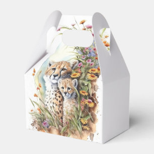 Caja Para Regalos Cheetah Baby y Mamá