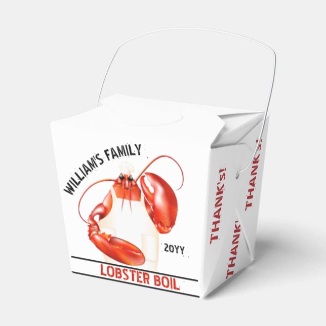 Caja Para Regalos Chef de Langosta Mariscos (Front Side)