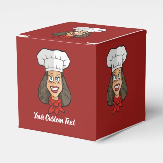 Caja Para Regalos Chef femenino (Costado Anverso)