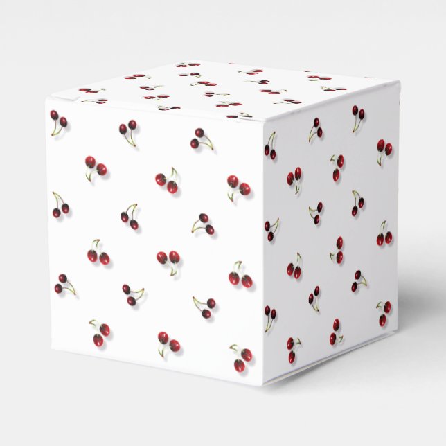 Caja Para Regalos Cherries Gift Favor Box (Costado Anverso)
