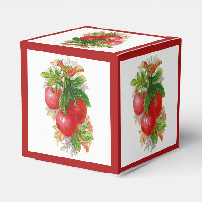 Caja Para Regalos Cherries vintage (Reverso Costado)