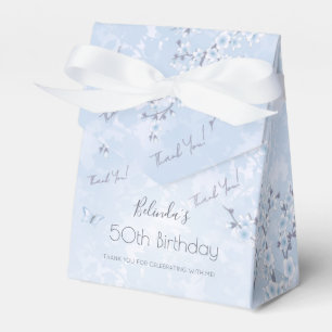 Caja Para Regalos Cherry Blossom Blue Birday Gracias