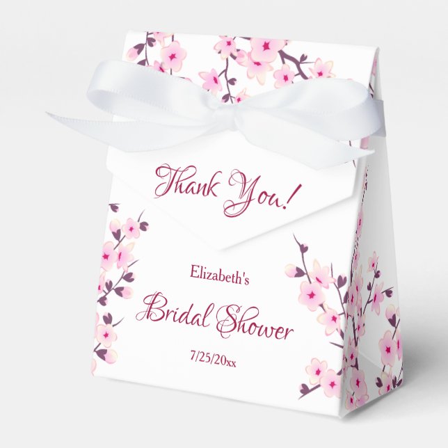 Caja Para Regalos Cherry Blossom Bridal Shower (Front Side)