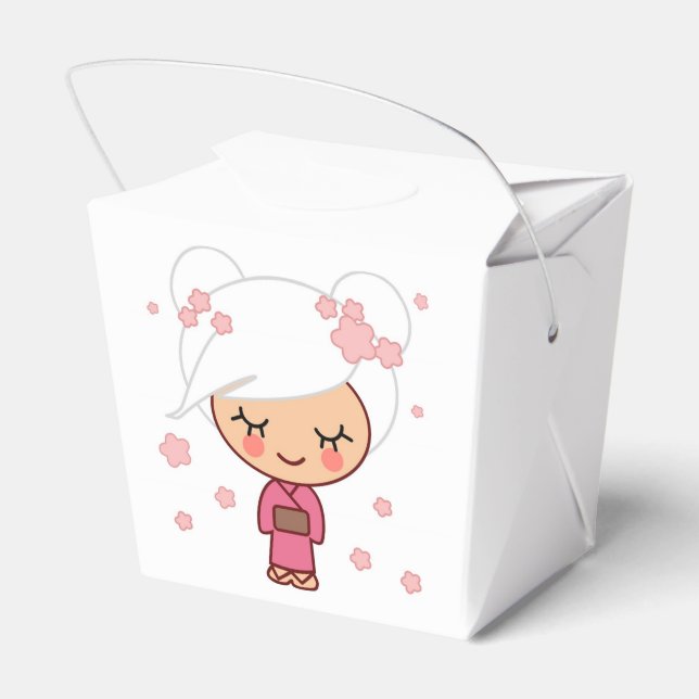 Caja Para Regalos Cherry Blossom Chica Favor Box (Reverso)