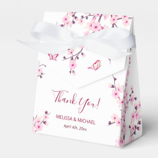 Caja Para Regalos Cherry Blossoms Pink White Custom Wedding